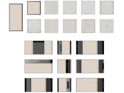现代暖风扇 吊顶 铝扣板3d模型 现代暖风扇 吊顶 铝扣板