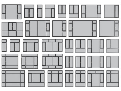现代玻璃平开窗户