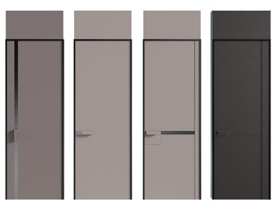 现代单扇平开门 木门