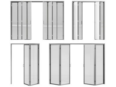 现代玻璃推拉门 折叠门