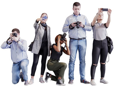 现代拍照的男人 女人 多人 人物3d模型 现代拍照的男人 女人 多人 人物