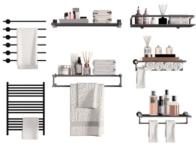 现代毛巾架 卫浴小件