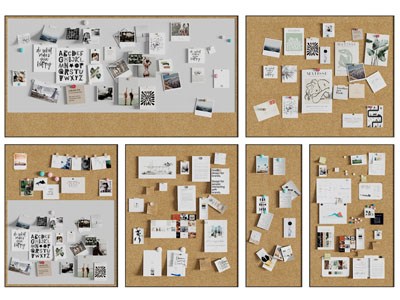 现代便签墙 背景墙3d模型 现代便签墙 背景墙