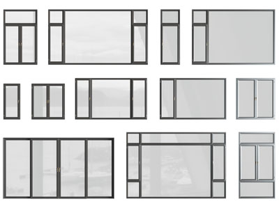 现代玻璃平开窗户