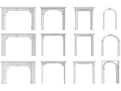 欧式门套 垭口3d模型 欧式门套 垭口