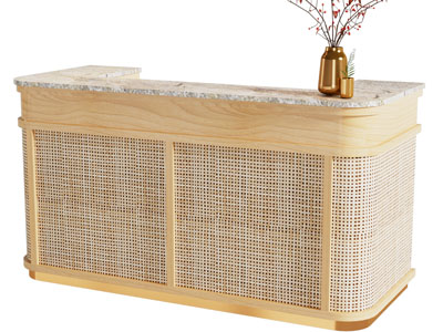 侘寂风前台接待台