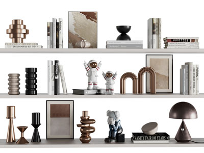 现代书本 装饰品摆件组合