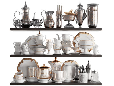 欧式陶瓷碗碟 茶壶杯子