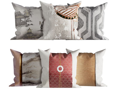 新中式方形靠垫抱枕