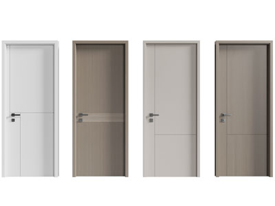 现代单扇平开门 木门