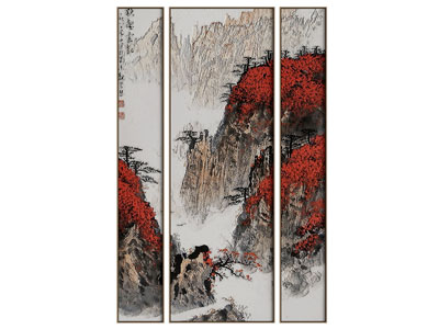 新中式装饰挂画3d模型 新中式装饰挂画