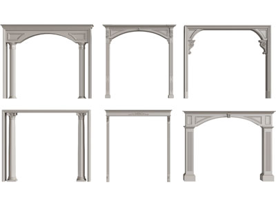 欧式门套 垭口3d模型 欧式门套 垭口