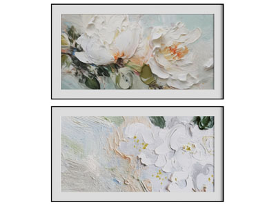现代花卉装饰挂画3d模型 现代花卉装饰挂画