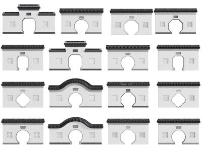 新中式景观墙3d模型 新中式景观墙