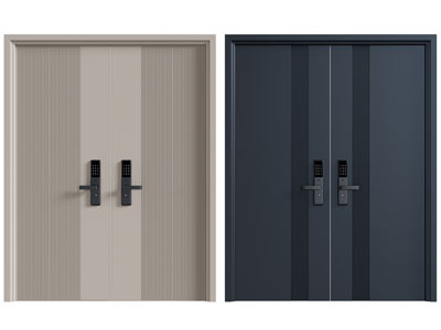 现代双开门 大门 入户平开门