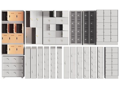 现代储物收纳柜 快递柜 电子储物柜3d模型 现代储物收纳柜 快递柜 电子储物柜