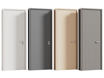 现代单扇平开门 木门