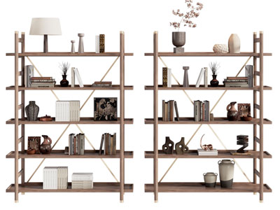 现代开放式装饰架 饰品摆件组合