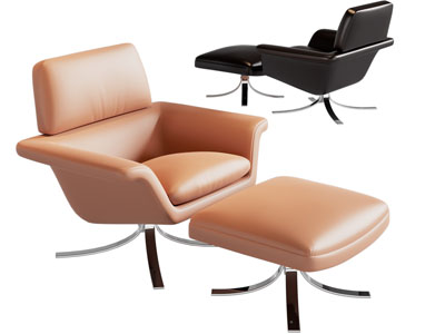 现代休闲椅子 躺椅 脚踏