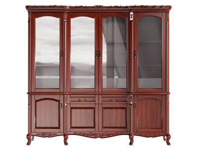 欧式实木装饰柜3d模型 欧式实木装饰柜