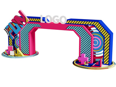 工业风loft商品活动大门 美陈