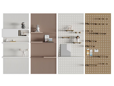 现代墙面洞洞眼收纳装饰架