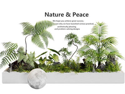 现代花坛 花草绿植盆景盆栽