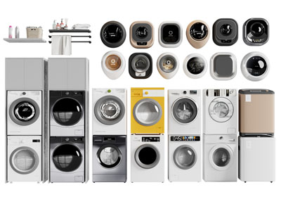 现代壁挂式 滚筒洗衣机3d模型 现代壁挂式 滚筒洗衣机