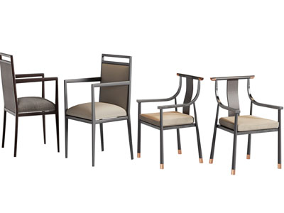 新中式扶手椅子 休闲椅子