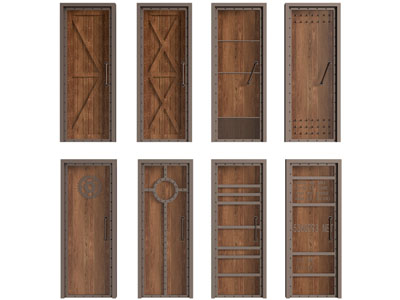 工业风loft实木门 平开门