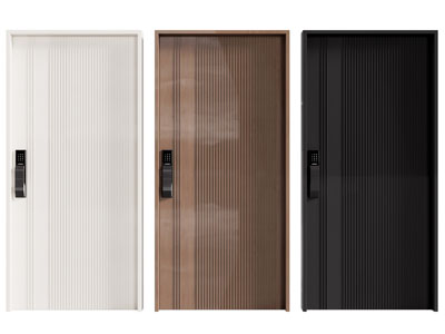 现代入户门 木门 平开门