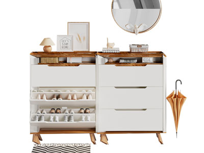 北欧玄关鞋柜3d模型 北欧玄关鞋柜