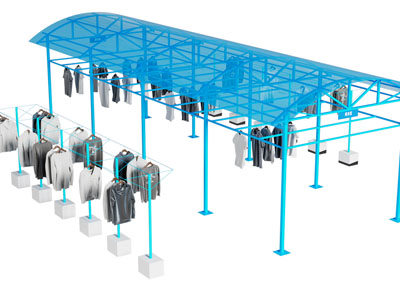 现代服装展厅展览