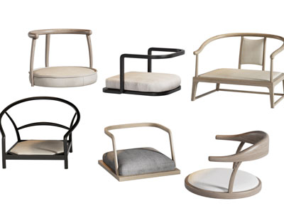 新中式休闲椅子 榻榻米茶椅