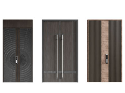 现代双开门 大门 入户门