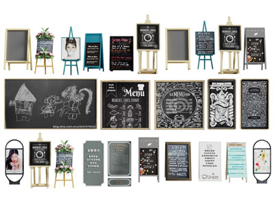 现代黑板广告牌 店招 招牌3d模型 现代黑板广告牌 店招 招牌