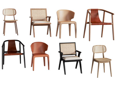 新中式扶手椅子 休闲椅子