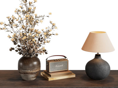 侘寂风陶艺花瓶 台灯