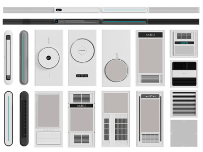 现代暖风扇 线形浴霸 出风口3d模型 现代暖风扇 线形浴霸 出风口