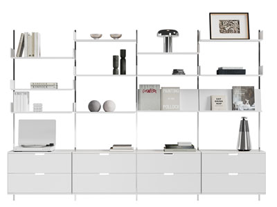 现代开放式收纳装饰柜3d模型 现代开放式收纳装饰柜