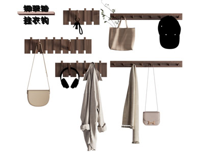 现代墙面钢琴键挂衣钩