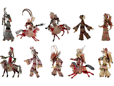 现代皮影 剪影 剪纸 墙饰