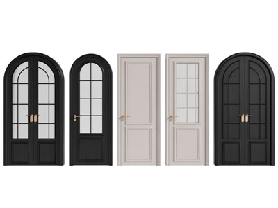 法式拱形双开门 平开门