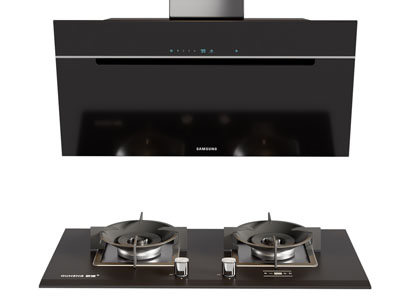 现代燃气灶 抽油烟机 厨房电器3d模型 现代燃气灶 抽油烟机 厨房电器