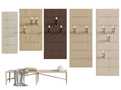 现代实木墙面可伸缩衣钩 挂衣板 挂衣架