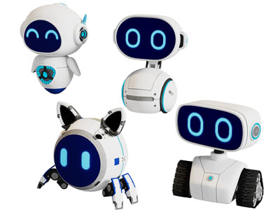 现代智能机器人 服务员3d模型 现代智能机器人 服务员