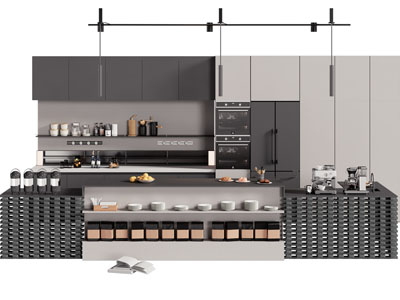 现代咖啡馆吧台 操作台