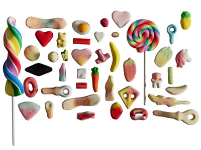 现代彩色棒棒糖