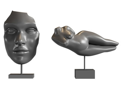 现代人物雕塑雕刻 摆件组合3d模型 现代人物雕塑雕刻 摆件组合