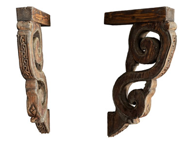 新中式木质梁托 柱托 支架